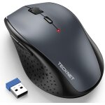 Souris sans fil 4800 dpi, classique ergonomique silencieuse souris optique avec 6 boutons, 2, 4 g avec ...