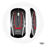 Souris sans fil audi s8 logo rouge