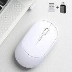 Souris sans fil bluetooth 2. 4ghz, rechargeable, silencieuse, usb, pour jeu, 1600dpi, pour pc, mac, tablette, ...