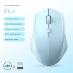 Souris sans fil bluetooth 5. 2, 2. 4 ghz, double mode, silencieuse, rechargeable, pour jeu, 1600dpi, ...