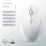 Souris sans fil bluetooth 5. 2, 2. 4 ghz, double mode, silencieuse, rechargeable, pour jeu, 1600dpi, ...