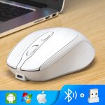 Souris sans fil bluetooth, rechargeable, silencieuse, pour ordinateur portable, macbook, périphérique ... Souris sans fil bluetooth, rechargeable, silencieuse, pour ordinateur portable, macbook, périphérique ...