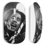Souris sans fil bob marley noir et blanc