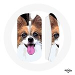 Souris sans fil epagneul nain continental papillon chiot blanc et marron