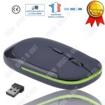 Souris sans fil ergonomique silencieuse mini optique ultra mince interface usb haute perfomance noir ...