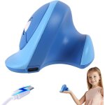 Souris sans fil, ergonomique verticale lgre portable silencieuse rechargeable double mode optique bluetooth ...