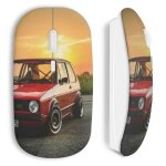 Souris sans fil golf volkswagen gti rouge vintage