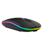 Souris sans fil lumineuse 2400dpi 4 boutons ergonomique usb rechargeable yonis