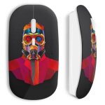Souris sans fil masque a gaz multicolor design