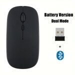 Souris sans fil portable, compatible bluetooth, 2. 4ghz, double modes, avec nano r�cepteur, pour ordinateur ...