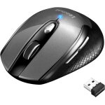 Souris sans fil portable souris usb sans fil silencieuse souris d'ordinateur optique, 4 boutons, 1600dpi ...