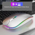 Souris sans fil rechargeable led souris bluetooth souris sans fil bluetooth pour macbook pro air windows ...