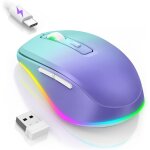 Souris sans fil, rechargeable et lumineuse à led pour ordinateur portable, souris silencieuse usb 2, ... Souris sans fil, rechargeable et lumineuse à led pour ordinateur portable, souris silencieuse usb 2, ...
