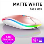 Souris sans fil pour tablette, tlphone, ordinateur, aste, shoous, usb 2. 4g, portable - type rose gold ...
