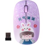 Souris sans fil usb mignon caricature muet silencieux portatif lgret ergonomique durable compvoyager ...