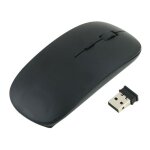 Souris ultra plate pour macbook apple sans fil usb universelle capteur optique 3 boutons couleurs - noir ...