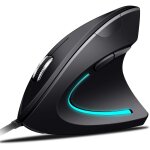 Souris usb filaire souris verticale ergonomique, poigne verticale et design ergonomique empche le bruit ...