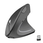 Souris verticale ergonomique sans fil, 2. 4g, 1600dpi, usb, pour gamer, droitier ou gaucher, pour ordinateur ...