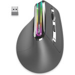 Souris verticale sans fil a9 - wifi 2. 4 ghz / wireless / usb c - rechargeable ¿ rgb - 2400 dpi - ergonomique ...