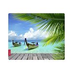 Speedlink silk tapis de souris plage paradisiaque (surface souple, minimise les frottements, dessous ...