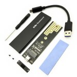 Ssd cas 10gbps nvme ngff m2 ssd cas pci - e sata vers usb ssd etui pour disque dur externe m - cl & ...