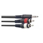 Stagg syc6 / mpsb2cm e - c�ble y, mini jack / rca (m / m), 6 m