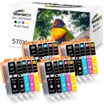 Starlet 20x cartouches d'encre compatibles pour canon pgi - 570 cli - 571 xl pour pixma mg5700 mg5750 ...