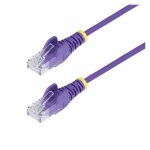 Startech. com 15m purple slim cat6 ethernet cable, snagless, 28awg, lszh - cordon de raccordement - rj ...