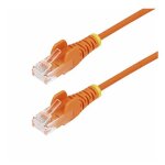 Startech. com 2. 5m orange slim cat6 ethernet cable, snagless, 28awg, lszh - cordon de raccordement - ...