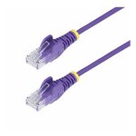 Startech. com 2. 5m purple slim cat6 ethernet cable, snagless, 28awg, lszh - cordon de raccordement - ...