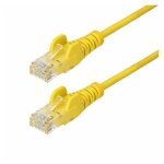 Startech. com 2. 5m yellow slim cat6 ethernet cable, snagless, 28awg, lszh - cordon de raccordement - ...
