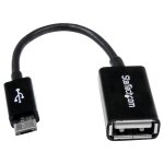 Startech. com 5in micro usb to usb otg host adapter - micro usb male to usb a female on - the - go host ...