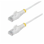 Startech. com 5m white slim cat6 ethernet cable, snagless, 28awg, lszh - cordon de raccordement - rj ...