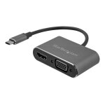 Startech. com adaptateur multiport av num�rique usb - c - vga et hdmi 4k 30 hz - gris sid�ral - c�ble ...