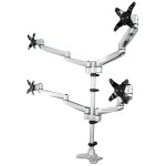 Startech. com bras de support de bureau pour quatre moniteurs - support sur m�t articul� / r�glable en ...