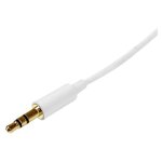 Startech c�ble audio st�r�o mini - jack 3, 5 mm slim de 2 m - m / m - cordon audio jack - c�ble pour ...
