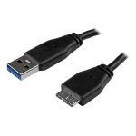 Startech. com cble superspeed usb 3. 0 slim a vers micro b de 0, 5 m - cordon usb a vers micro b - mle ...