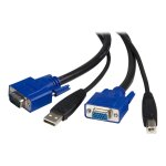 Startech c�ble pour switch kvm usb vga de 3 m - cordon pour commutateur kvm universel 2 - en - 1 de 3 ...