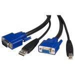Startech. com c�ble pour switch kvm vga avec usb 2 en 1 - 1. 80m - c�ble clavier / vid�o / souris / usb ...
