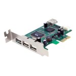 Startech. com carte contrleur pcie  4 ports usb 2. 0 - 3x usb a externe - 1x usb a interne - adaptateur ...