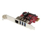 Startech. com carte pci express  3 ports usb 3. 0 et 1 port gigabit ethernet avec uasp - adaptateur ...