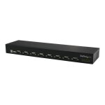 Startech. com hub s�rie rs232 � 8 ports - adaptateur usb vers 8x db9 rs232 � montage en rack avec installation ...