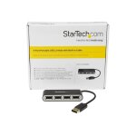 Startech. com hub usb 2. 0 portable � 4 ports avec c�ble int�gr� - concentrateur usb compact - mini hub ...