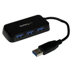 Startech hub usb 3. 0 � 4 ports avec c�ble int�gr� - concentrateur usb superspeed portable - mini hub ...