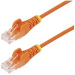 Startech. com c�ble ethernet cat6 orange fin de 25cm, sans accroc, 100w poe, utp, lszh, fil de cuivre ...