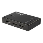 Startech. com switch hdmi 4k 60 hz � 4 entr�es - commutateur 3x hdmi 1x dp - commutateur vid�o / audio ...