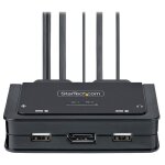 Startech. com switch kvm � c�ble hybride usb - c displayport 2 ports, 4k60hz - commutateur �cran - clavier ...