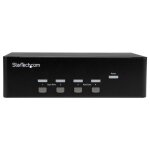 Startech switch kvm usb double vga � 4 ports - commutateur �cran clavier souris avec hub usb 2. 0 � 2 ...