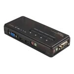 Startech. com switch kvm usb vga  4 ports avec cbles - kit commutateur cran clavier souris - noir ...