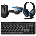 Starter pack clavier souris casque universel pour pc et consoles de jeu